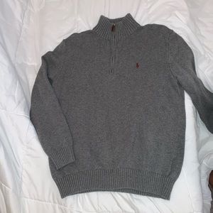 Polo 3/4 zip pullover sweater